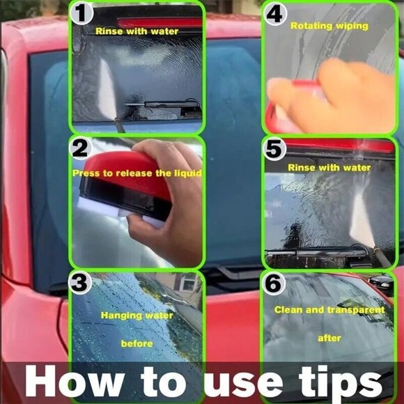 NEW 2 pack Glass cleaning Board Automotive Oil Film cleaning Brush - Picture 4 of 4